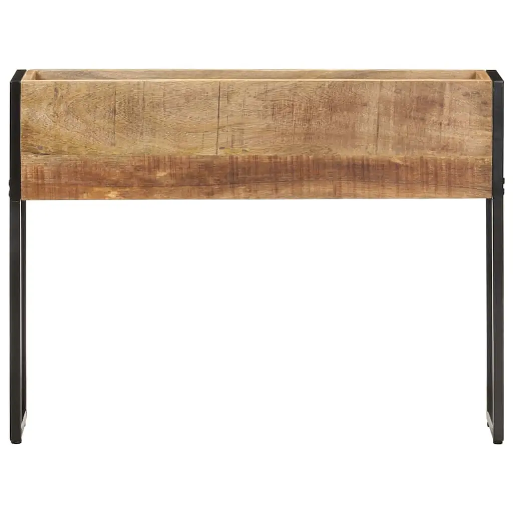 Wooden Planter Mango Wood 90x20x68 cm Brown Raised Garden Bed