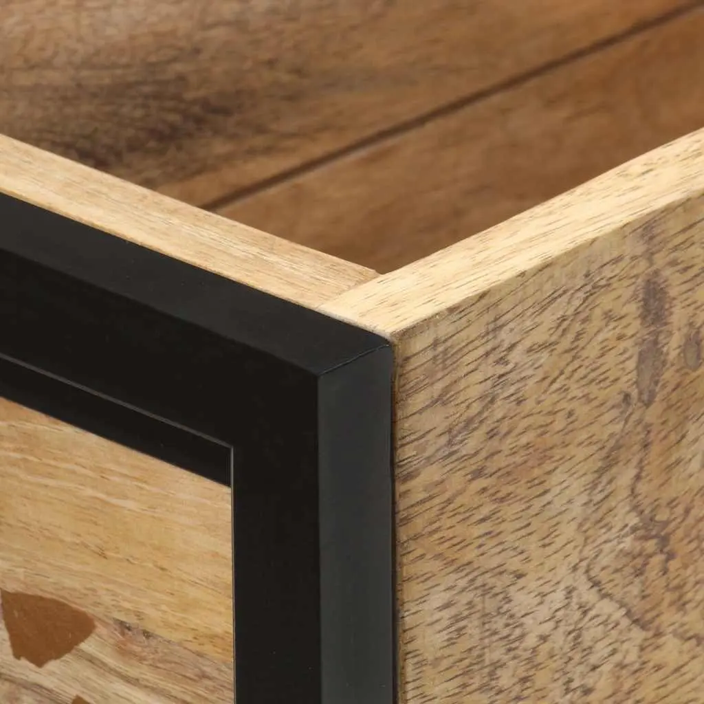 Wooden Planter Mango Wood 90x20x68 cm Brown Raised Garden Bed
