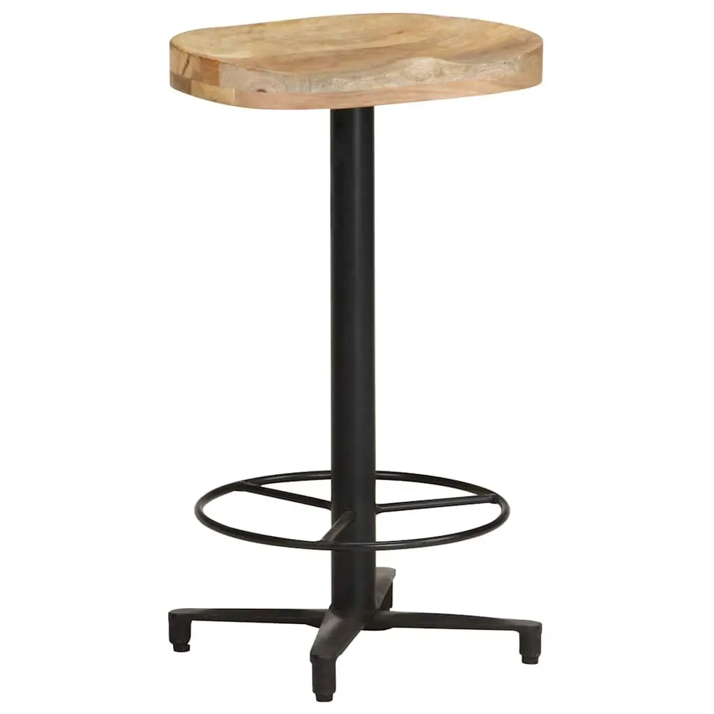 Bar Stools 2 pcs 66 cm Brown Wood Counter Height Seating Footrest