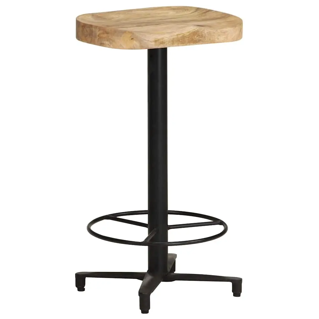 Bar Stools 2 pcs 66 cm Brown Wood Counter Height Seating Footrest