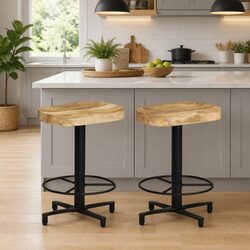 Versatile Bar Stools 2 pcs for Kitchen and Dining Areas