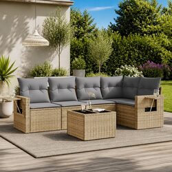 Outdoor Garden Sofa Set: 6 Piece Flexible Seating