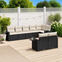 Practical Outdoor 8-Piece Sofa Set with Cushions