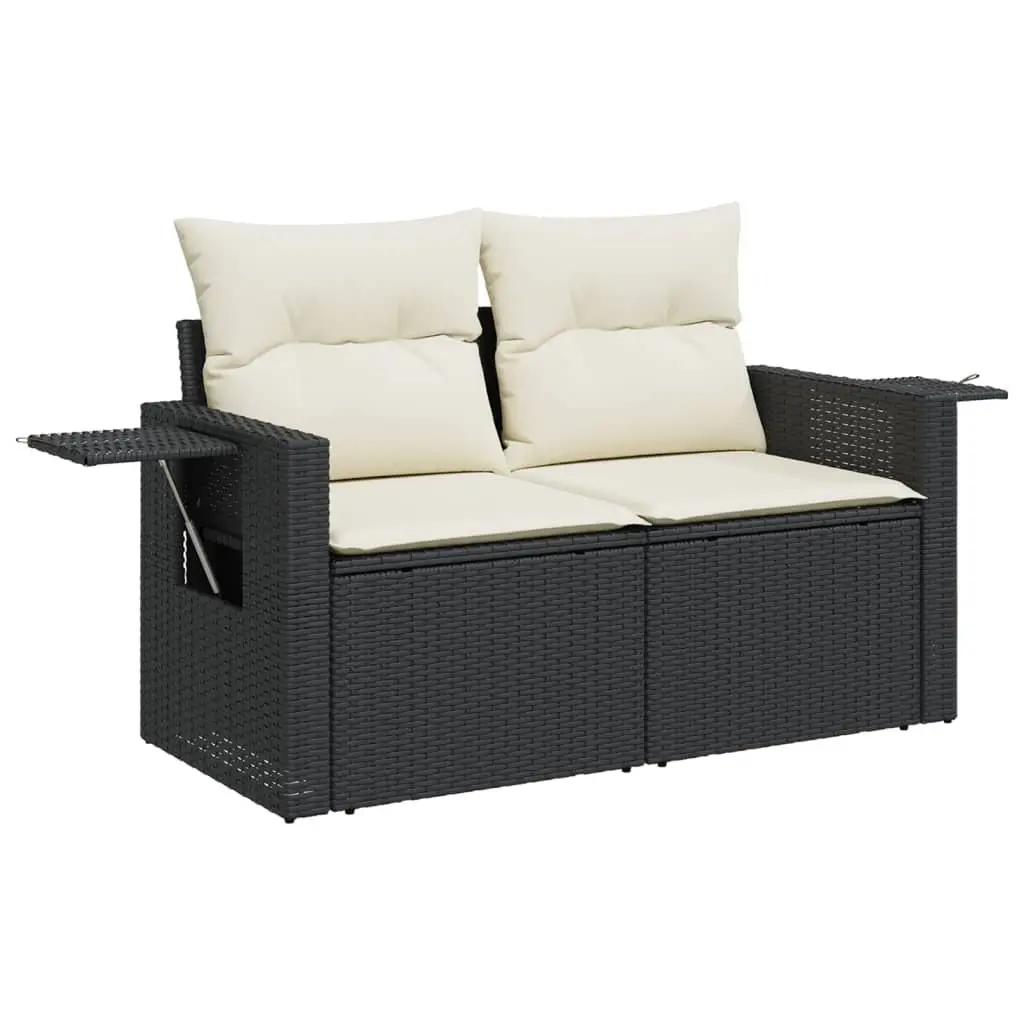 Garden Sofa Set 9 Piece Outdoor Furniture Patio Lounge Black Modular with