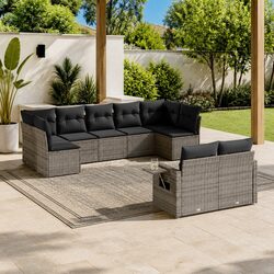 Practical 9 Piece Garden Sofa Set for Everyday Use