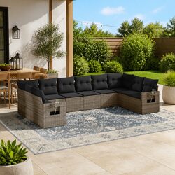 Perfect Fit for Your Patio: 10-Piece Sofa Set in Grey