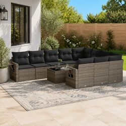 Practical 11 Piece Garden Sofa Set for Outdoor Relaxation