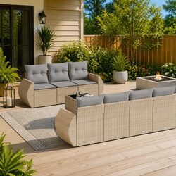 Versatile 8 Piece Sofa Set for Outdoor Comfort