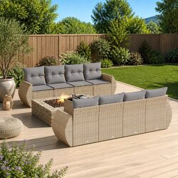 Perfect for Outdoor Gatherings: 9-Piece Sofa Set