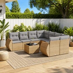 Practical 9-Piece Sofa Set for Garden Gatherings