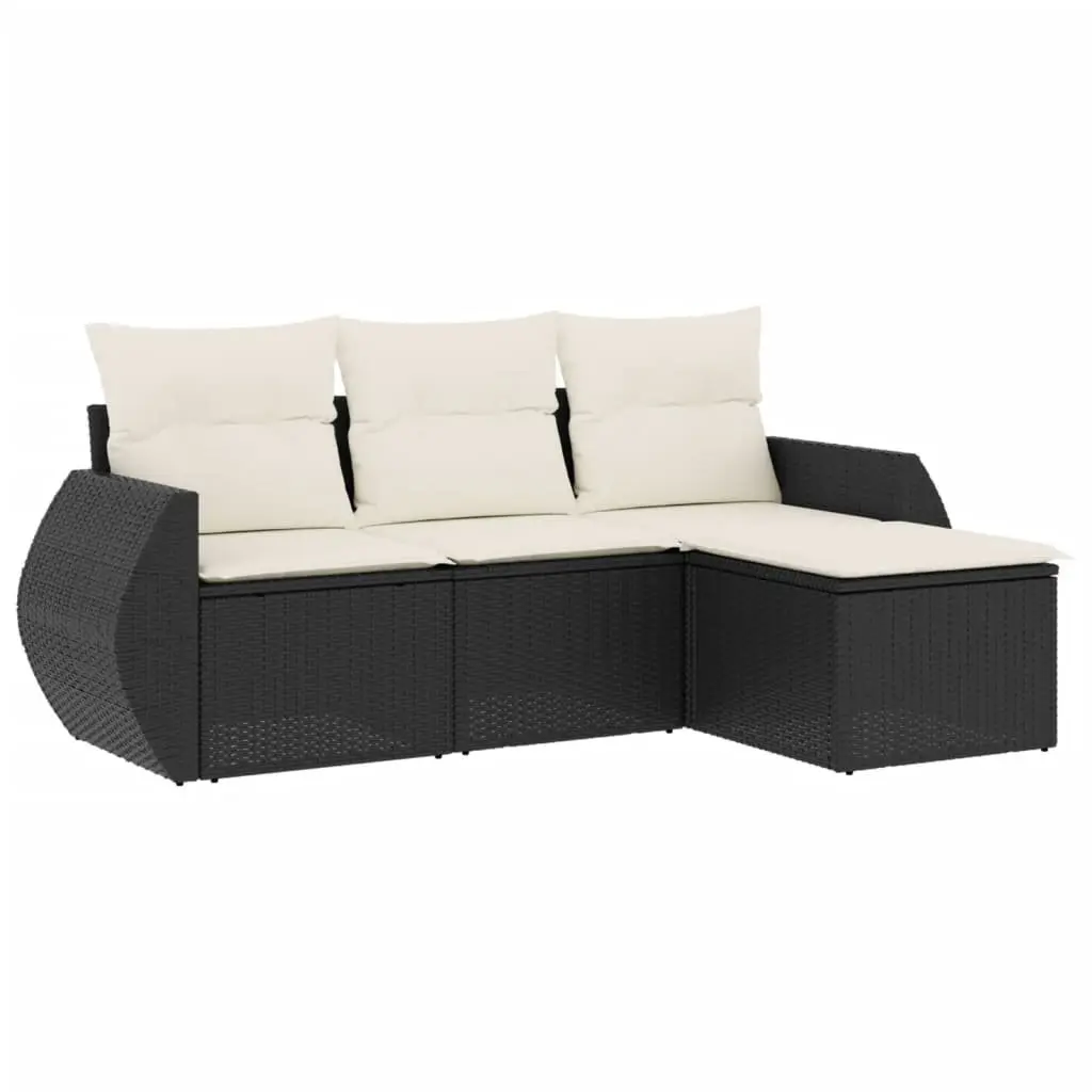 4 Piece Garden Sofa Set for Relaxing Outdoors