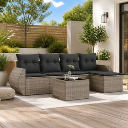 Practical 6-Piece Garden Sofa Set for Various Outdoor Areas