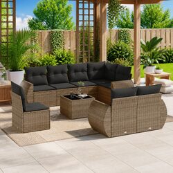 Practical 9-Piece Outdoor Sectional Sofa for Gatherings