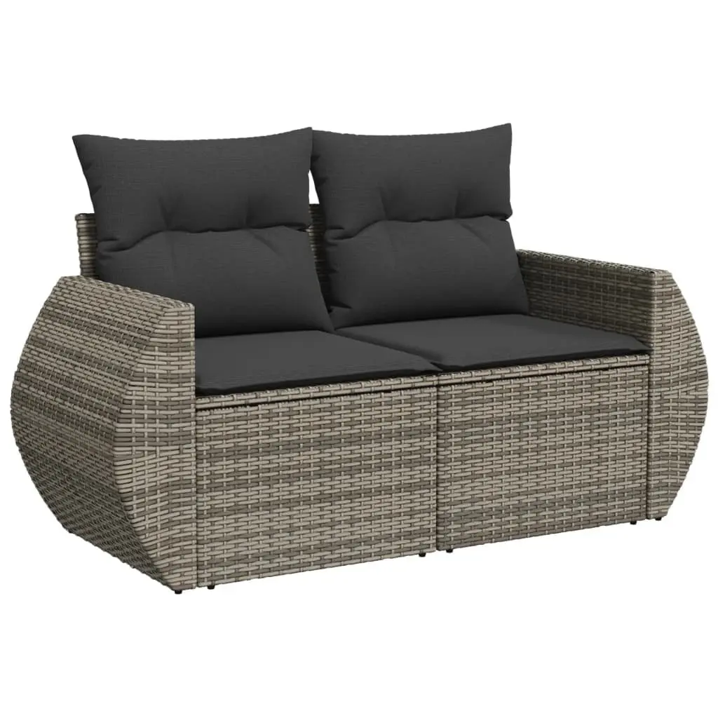 Outdoor Garden Sectional Sofa Set 6 Piece Grey Modular Patio Furniture with