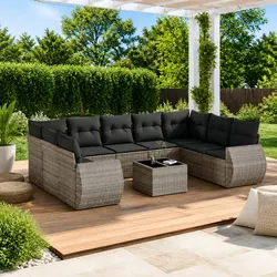 Functional 10-Piece Outdoor Sofa Set for Any Patio