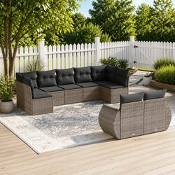 Versatile 9-Piece Modular Sofa Set for Patios and Terraces