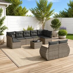 Perfect for Outdoor Gatherings: 10-Piece Patio Sofa Set