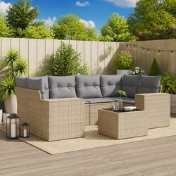 Practical 7-Piece Garden Sectional Sofa for Outdoor Use
