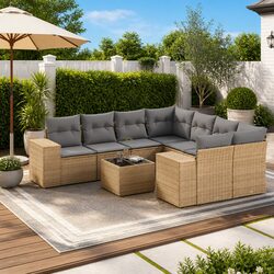 Practical 9 Piece Garden Sofa Set for Your Outdoor Needs