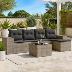 Practical 6-Piece Garden Sofa Set for Outdoor Enjoyment