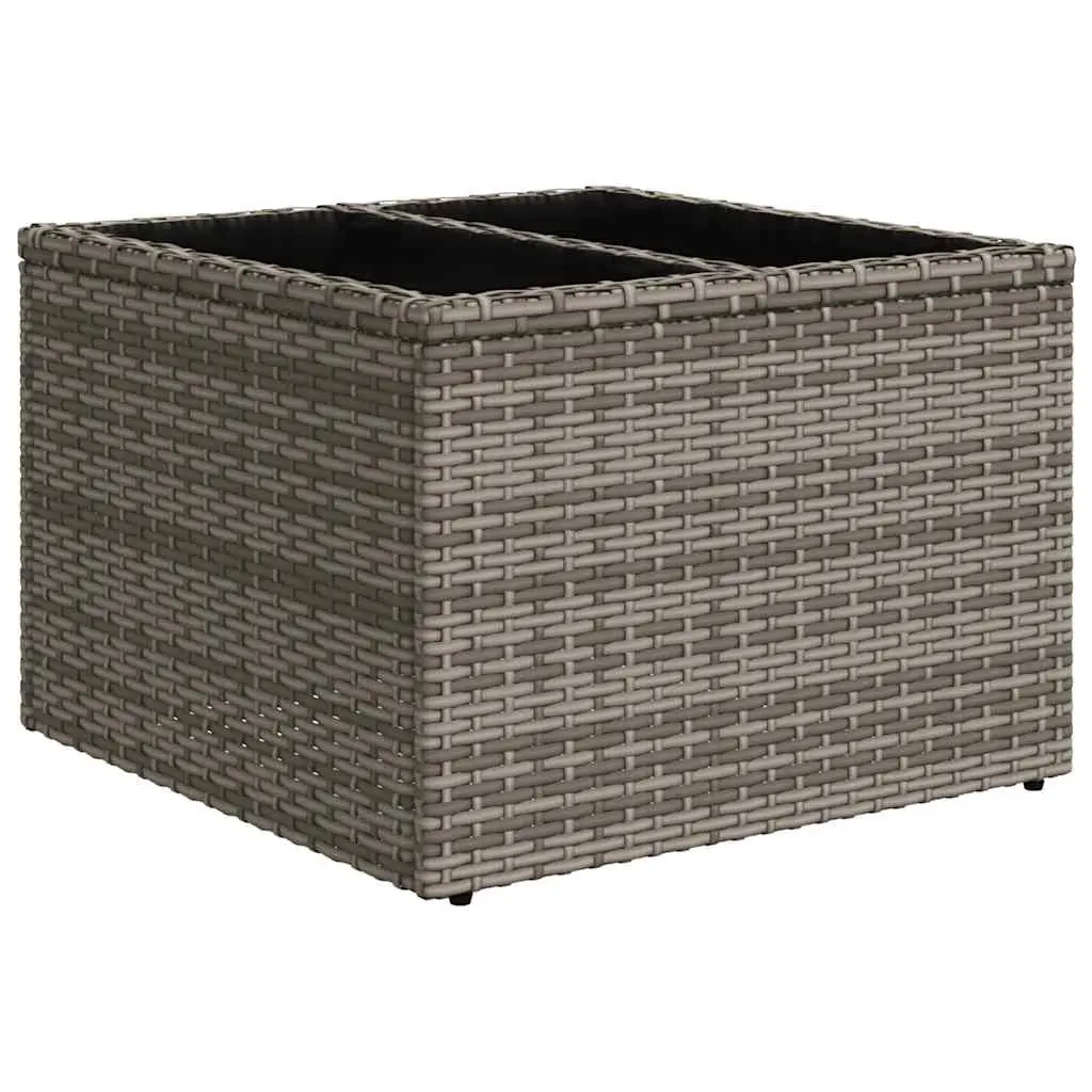 Outdoor Sectional Sofa Set Modular Grey PE Rattan 6 Piece with Cushions