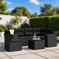 Practical 6 Piece Garden Sofa Set for Outdoor Use