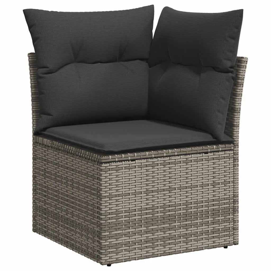 Garden Sofa Set PE Rattan Modular 6 Piece Outdoor Furniture Grey
