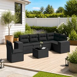 Practical 7-Piece Garden Sofa Set for Outdoor Living