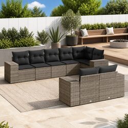 8-Piece Modular Garden Sofa for Patio Comfort