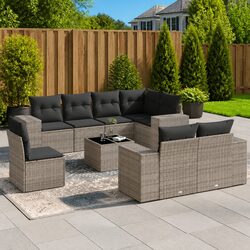 Practical 9 Piece Garden Sofa Set for Everyday Use
