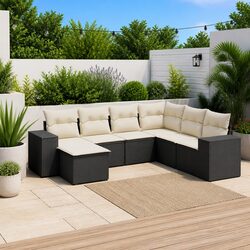 Versatile 7 Piece Garden Sofa Set for Your Outdoor Living