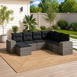 Functional 7-Piece Outdoor Sofa Set for Family Gatherings