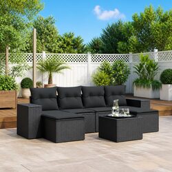 Practical 7 Piece Sofa Set for Patio and Backyard Relaxation