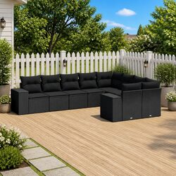 Practical 9 Piece Sofa Set for Any Outdoor Space