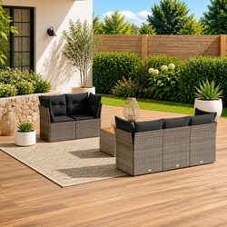 Practical 6-Piece Garden Sofa Set for Any Outdoor Space