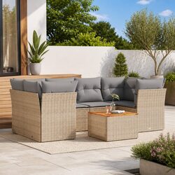 Practical 7 Piece Sofa Set for Outdoor Relaxation