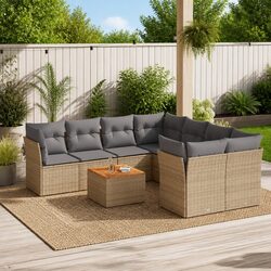 Versatile 9 Piece Garden Sofa Set for Outdoor Living