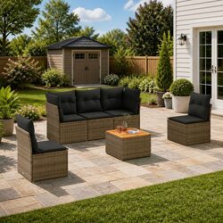 6-Piece Outdoor Sofa Set for Patios and Backyards