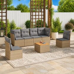 Perfect Fit for Your Patio: 7-Piece Rattan Sofa Set