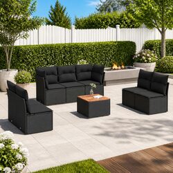 Ideal Outdoor Furniture: 8-Piece Modular Sofa Set
