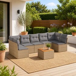 Versatile 8 Piece Garden Sofa Set with Cushions