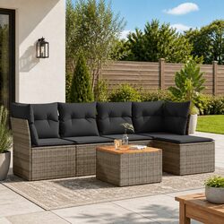 Versatile 6 Piece Garden Sofa Set for Outdoor Use