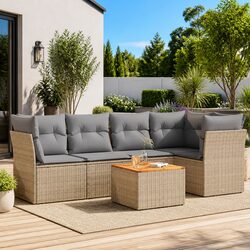 Practical 6 Piece Garden Sofa Set for Outdoor Living