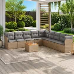 Versatile 10 Piece Garden Sofa Set for Outdoor Gatherings