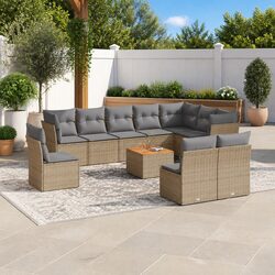 Versatile 11 Piece Garden Sofa Set for Any Outdoor Area