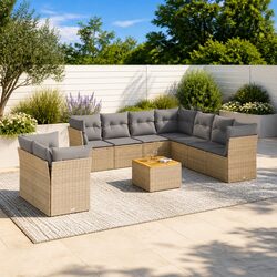 Practical 10-Piece Garden Sofa Set for Your Patio