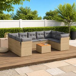 Practical Modular 10-Piece Outdoor Sofa Set