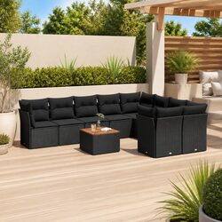10-Piece Garden Sofa Set for Practical Outdoor Use