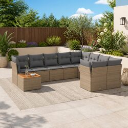 Versatile 10-Piece Patio Sofa Set for Relaxation