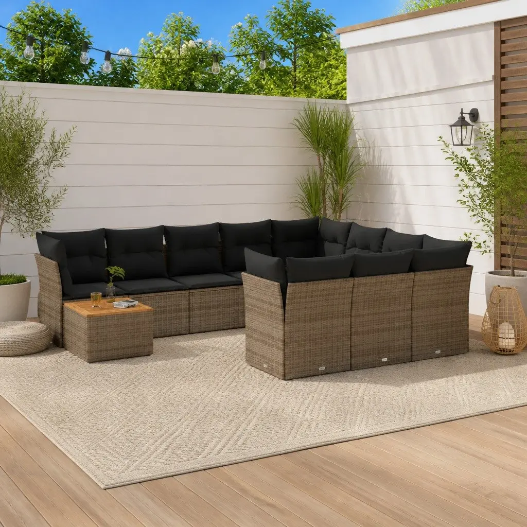 11 Piece Garden Sofa Set for Outdoor Use